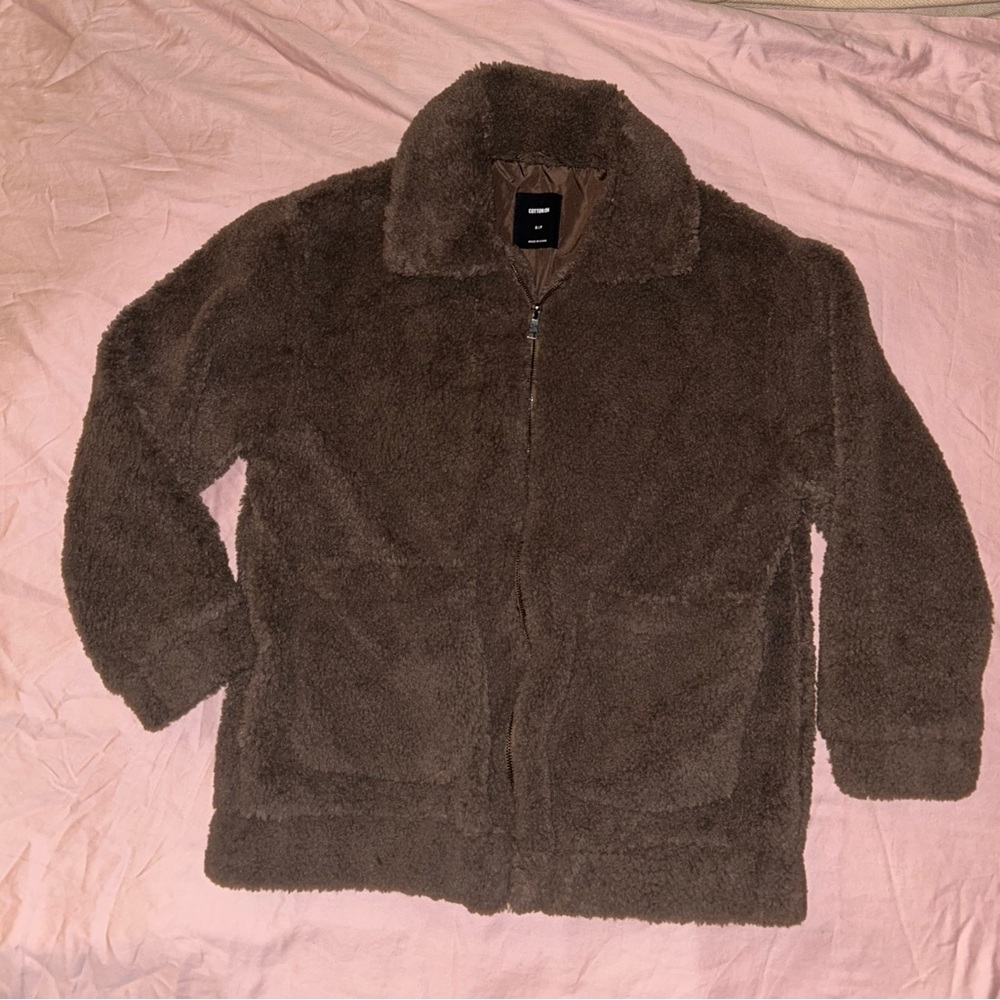Cotton On Chocolate Fleece Jacket